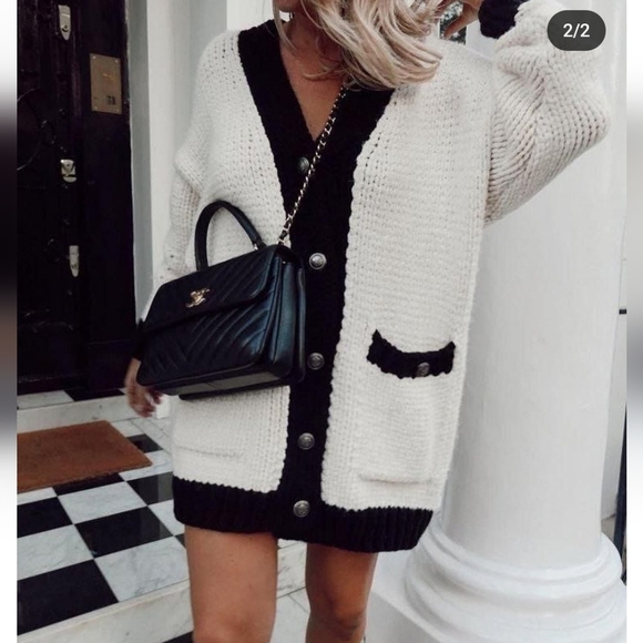 Zara Oversized Long Cardigan Size S - Picture 5 of 11